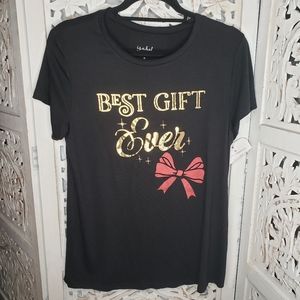 Isabel Maternity Black Best Gift Ever Size Medium